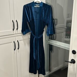 Christian Dior Monsieur Velvet Crush Vintage Robe Navy Blue Quiet Luxury